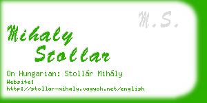 mihaly stollar business card